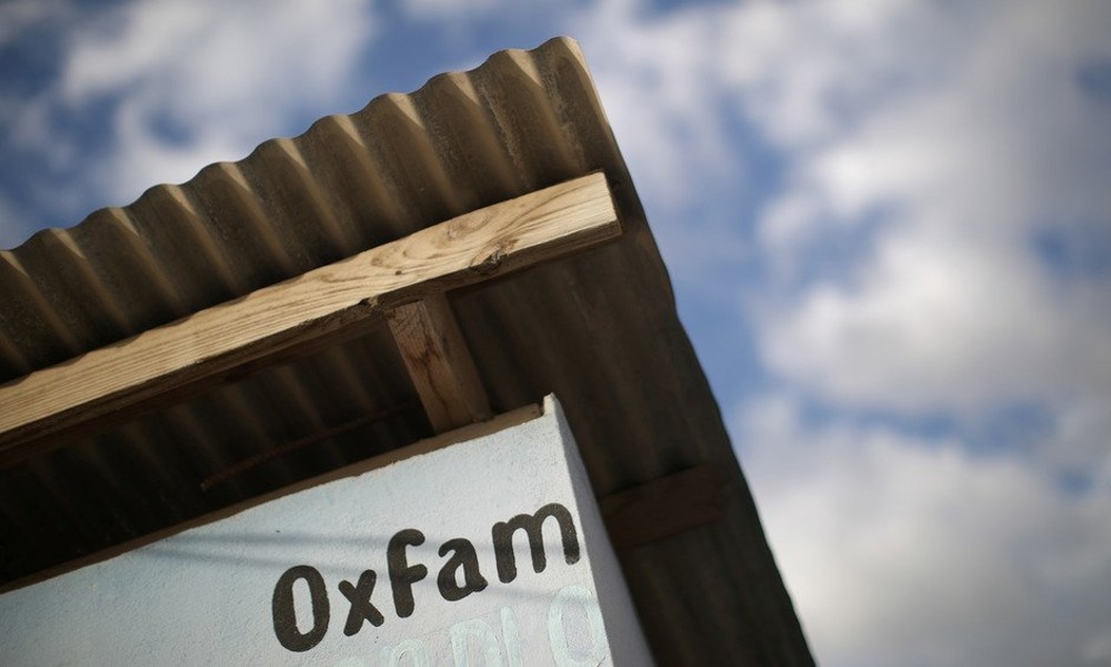 Oxfam sign on building