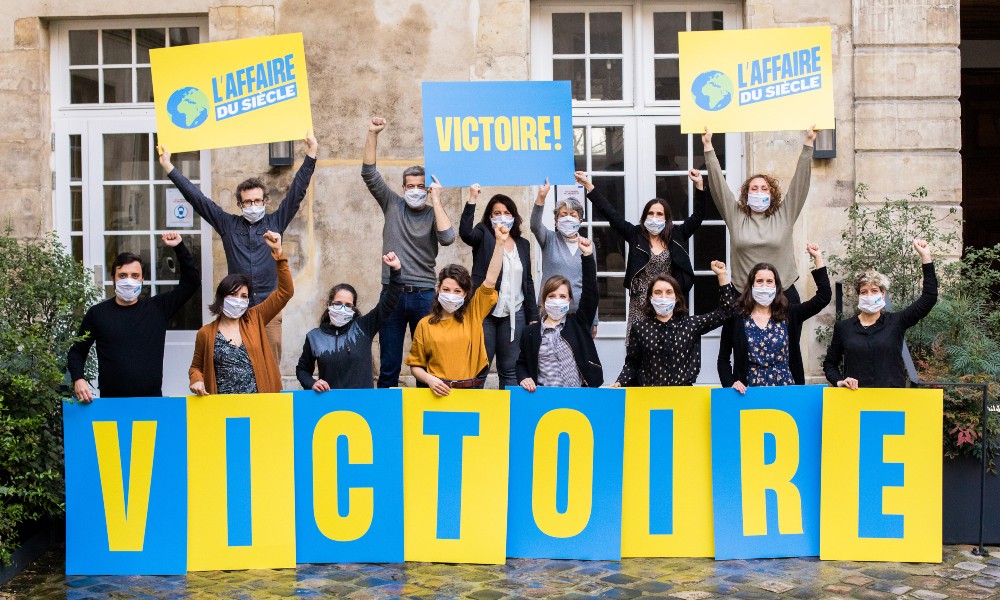 four NGOs celebrate in Paris a first legal victory Photo credit: Emeric Fohlen.